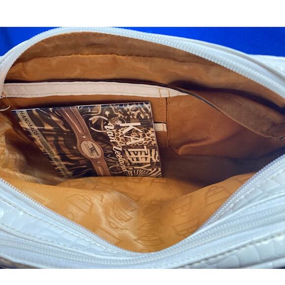Kathy Van Zeeland Womens White Shoulder Bag Handbag Purse New Other - Picture 5 of 16